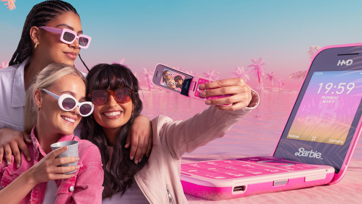 The retro Barbie flip phone arrives in October, only 15 months after the movie